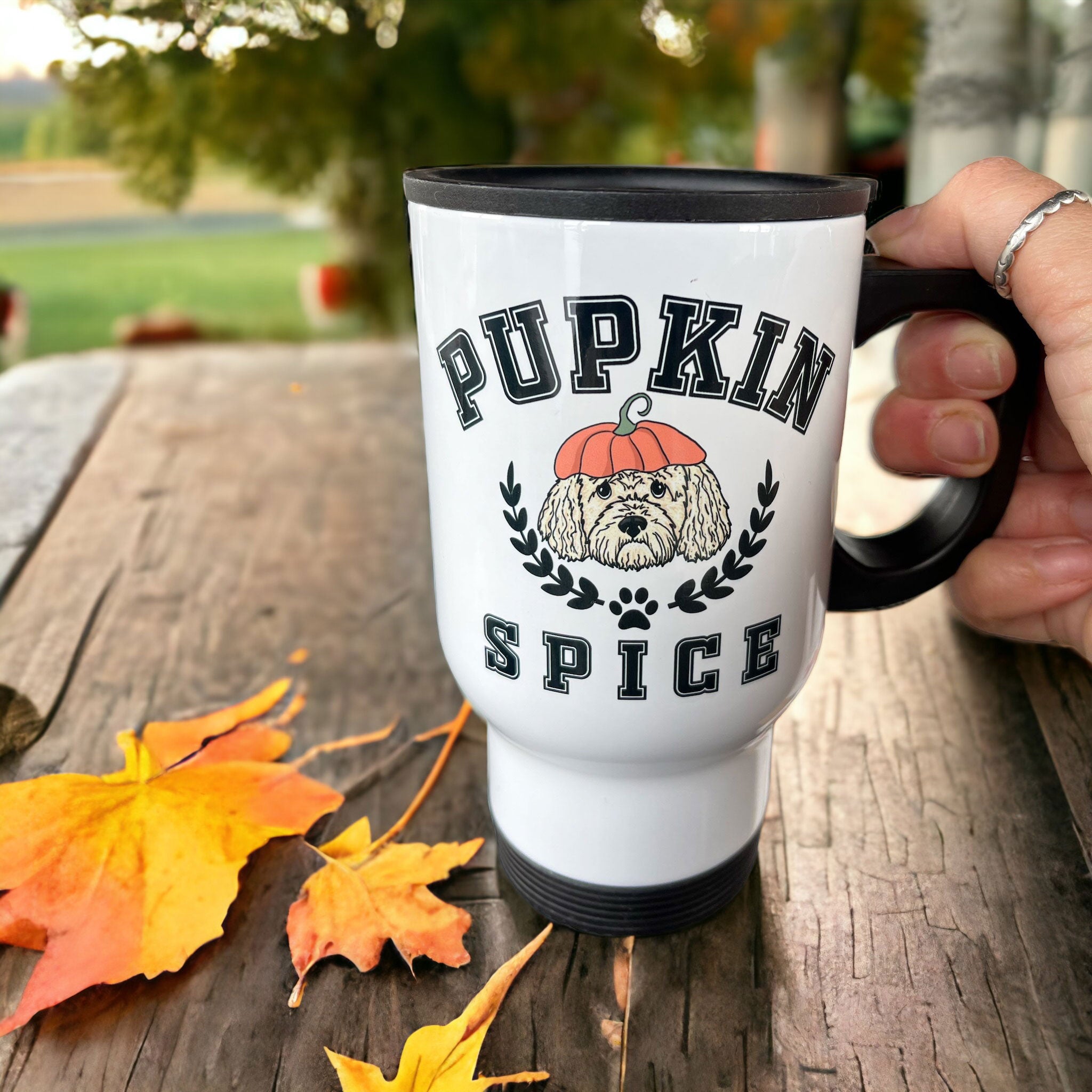 Personalised Pupkin Spice travel mug