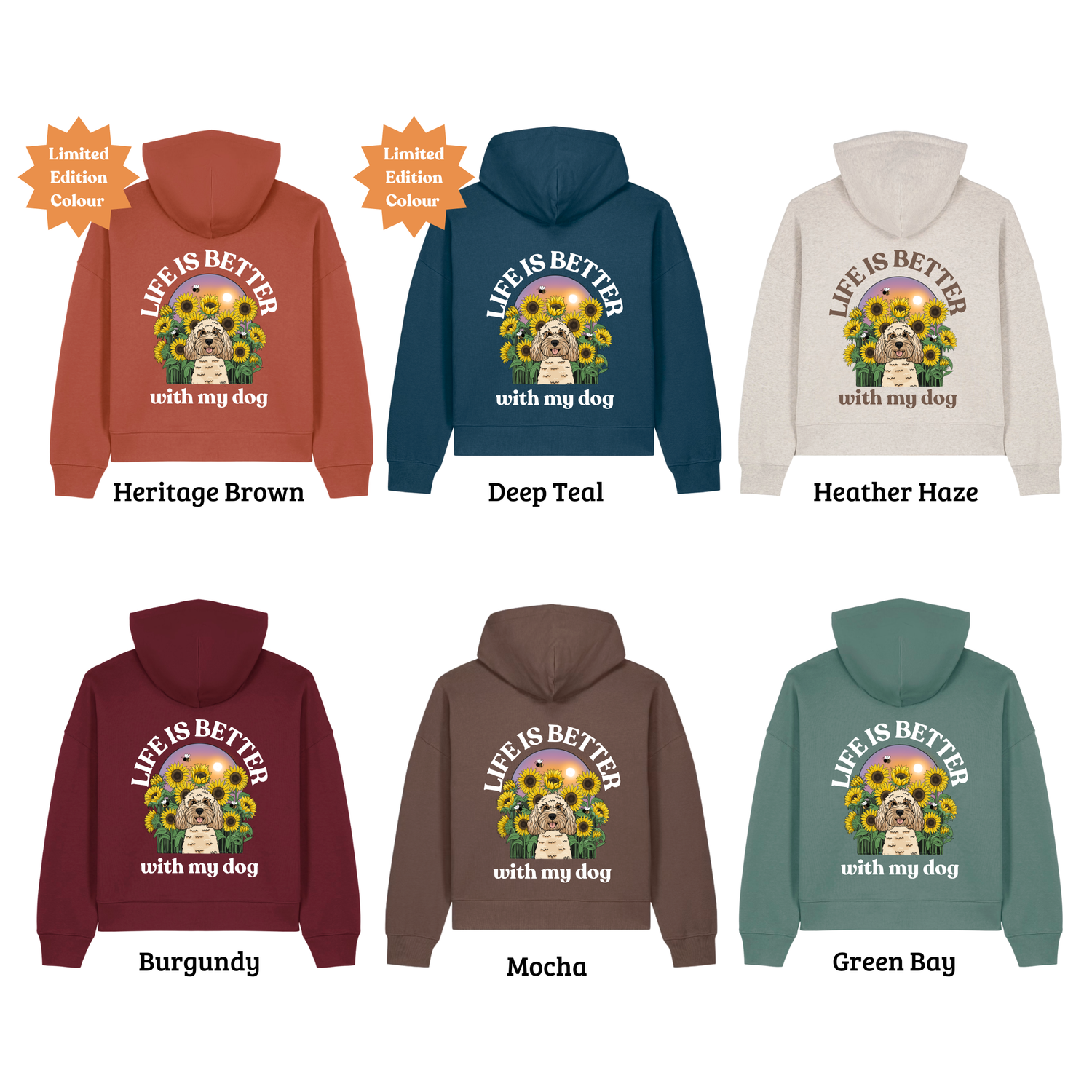Personalised Sunflower Boxy Tee & Boxy Hoody Bundle | Save 10%