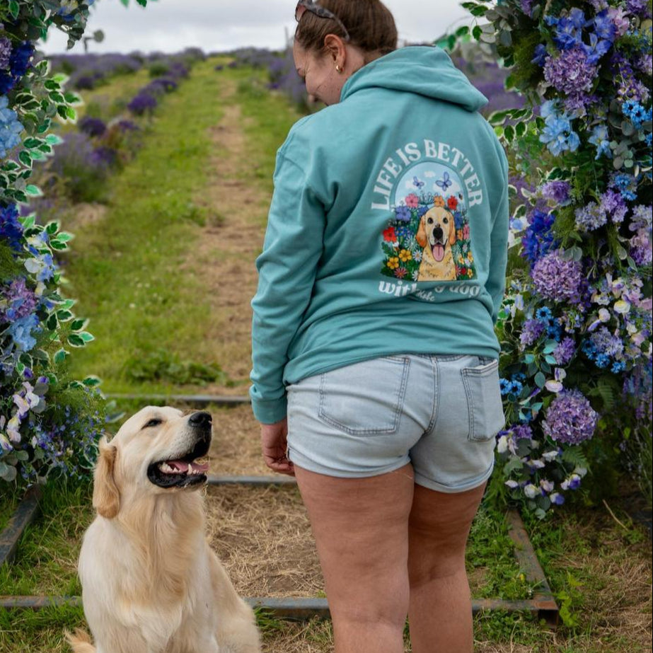Wildflower Life is Better with your Dog Personalised Hoody