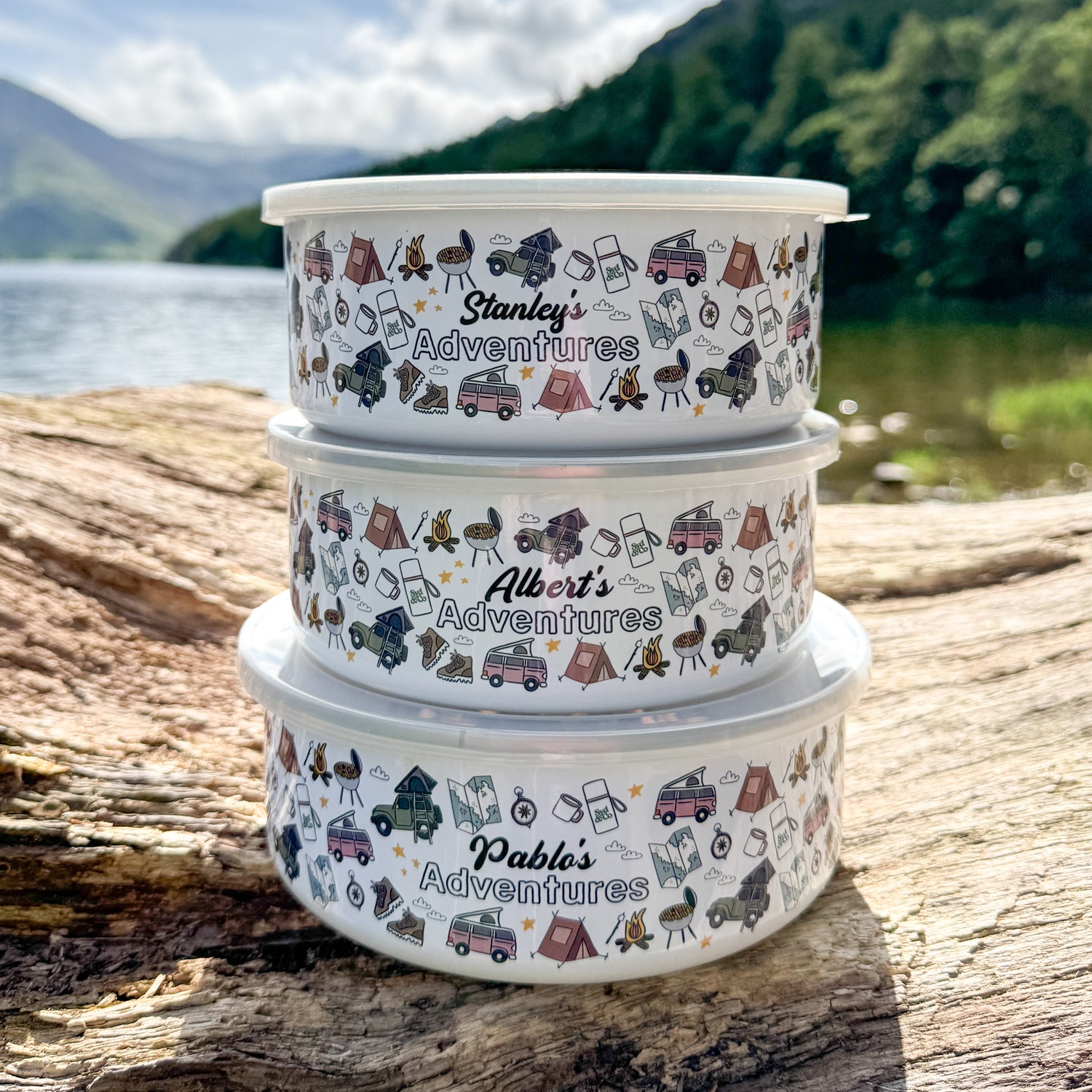 Personalised Dog Camping bowls