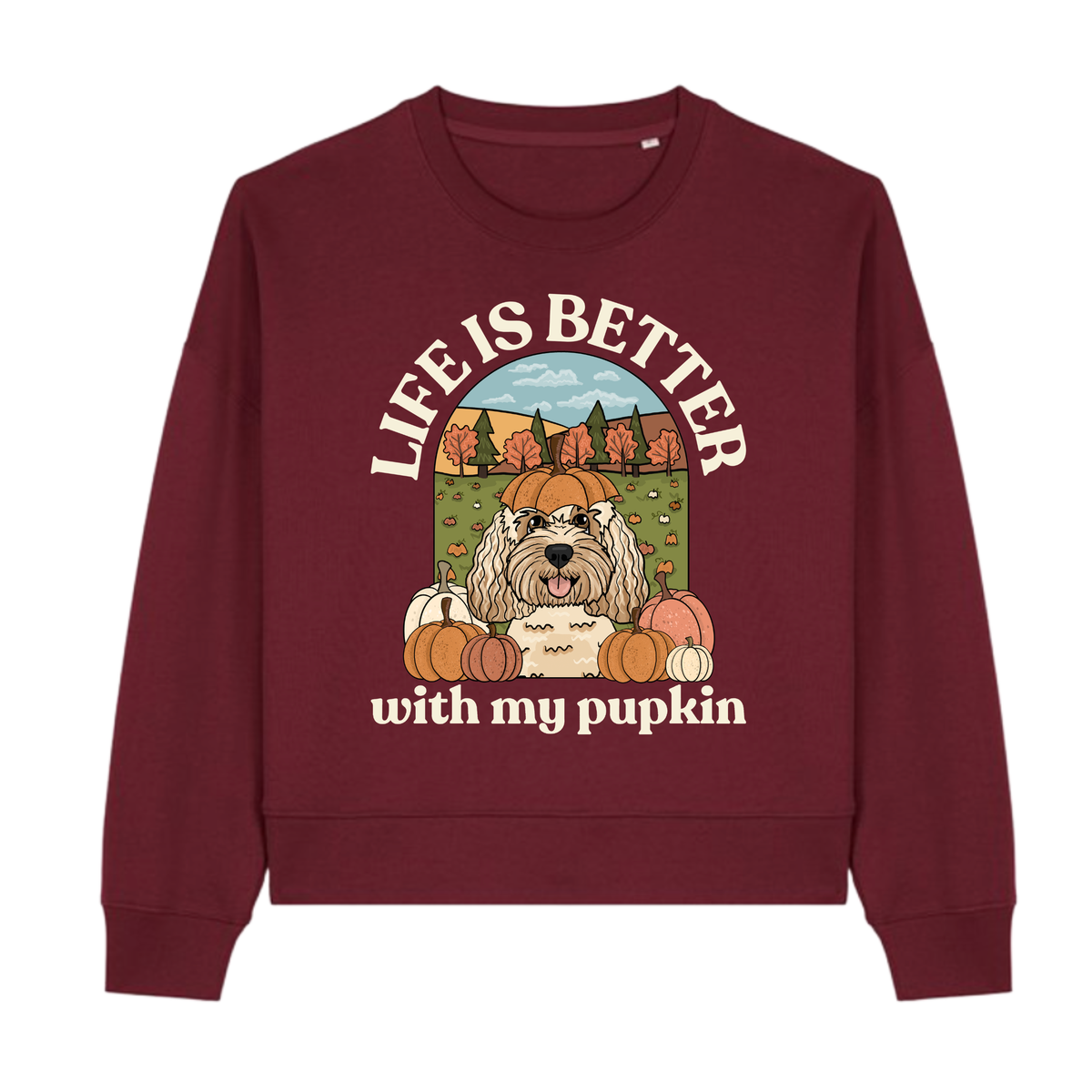 Personalised Pupkin Patch Boxy Sweatshirt