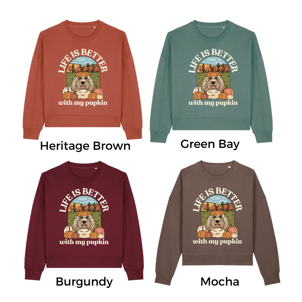Personalised Pupkin Patch Boxy Sweatshirt