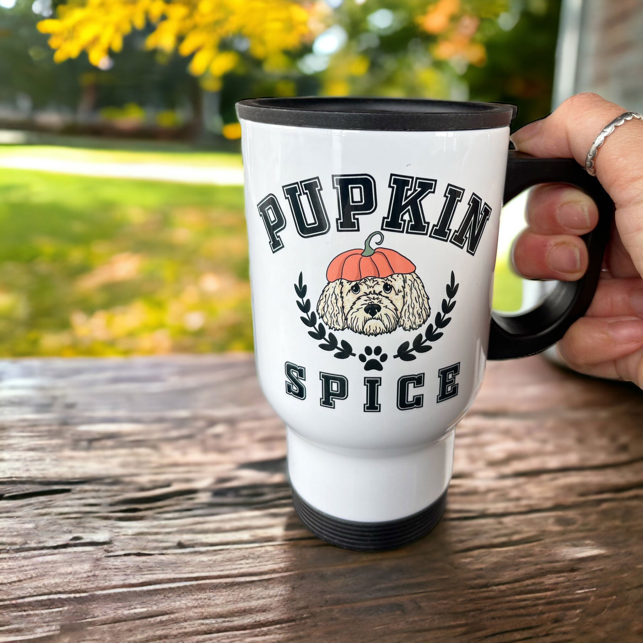 Personalised Pupkin Spice travel mug