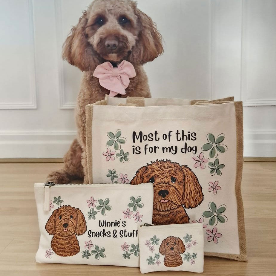 Oopsie Daisy Personalised Dog Jute Bag