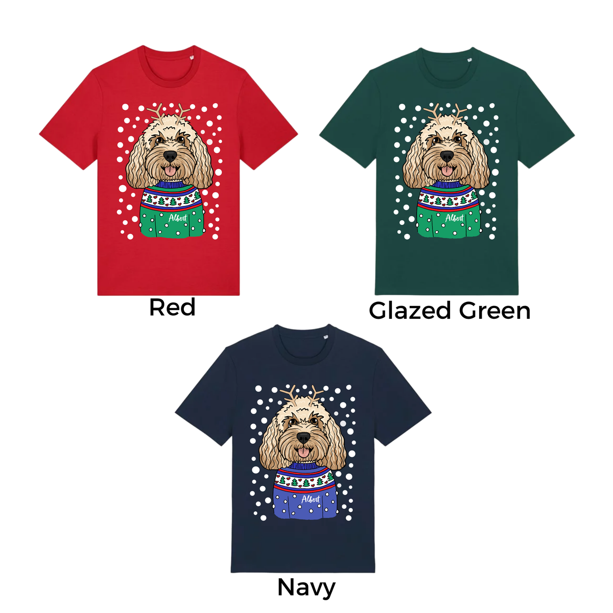 Personalised Dog Lover Christmas T-Shirt