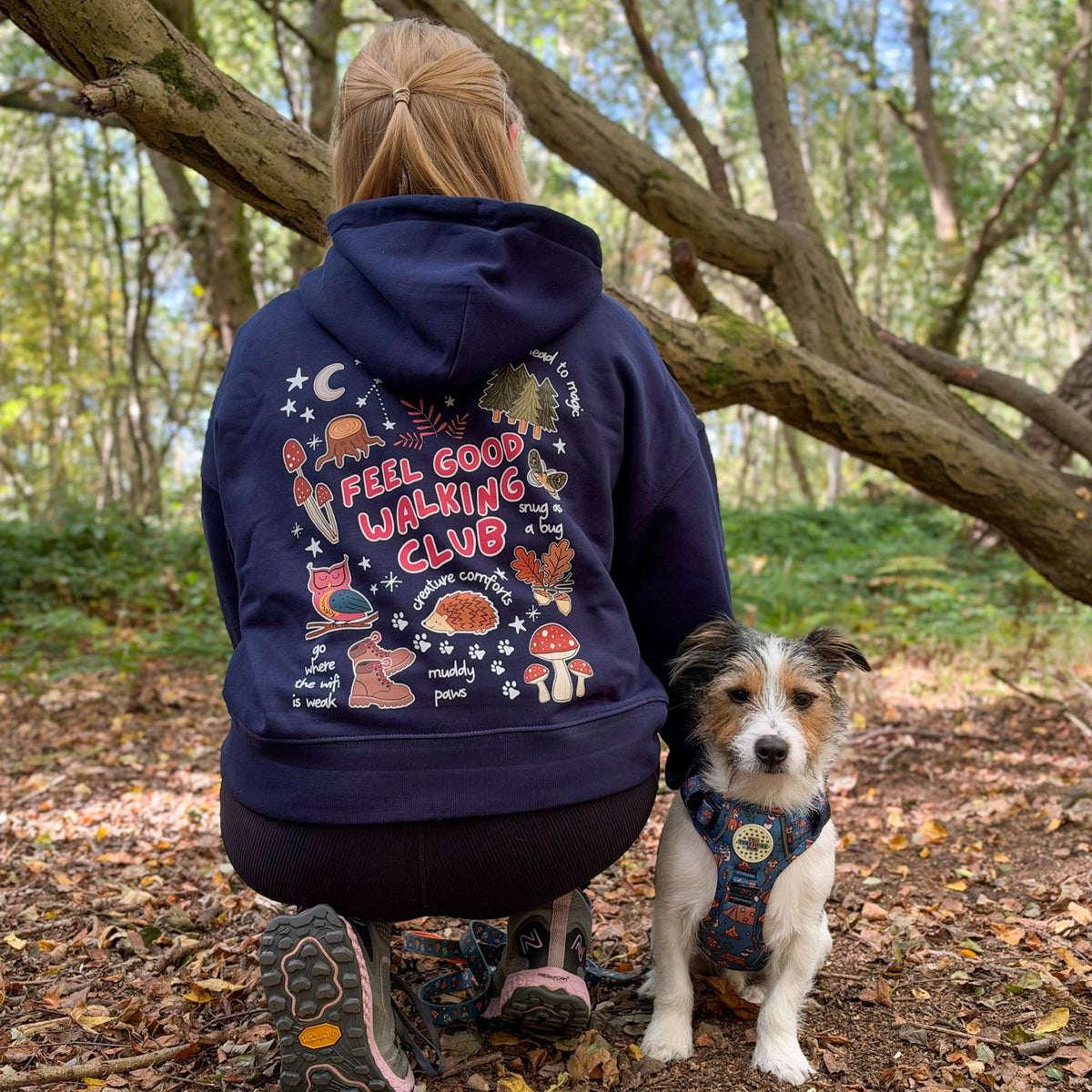 Feel Good Walking Club Boxy Zip-up Hoody