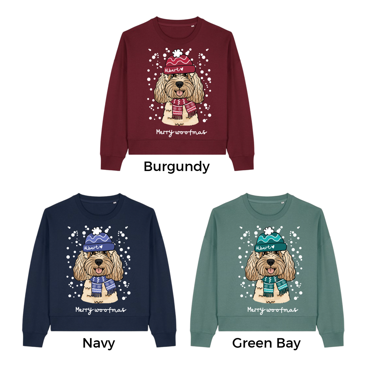 Personalised Merry Woofmas Boxy Christmas Jumper