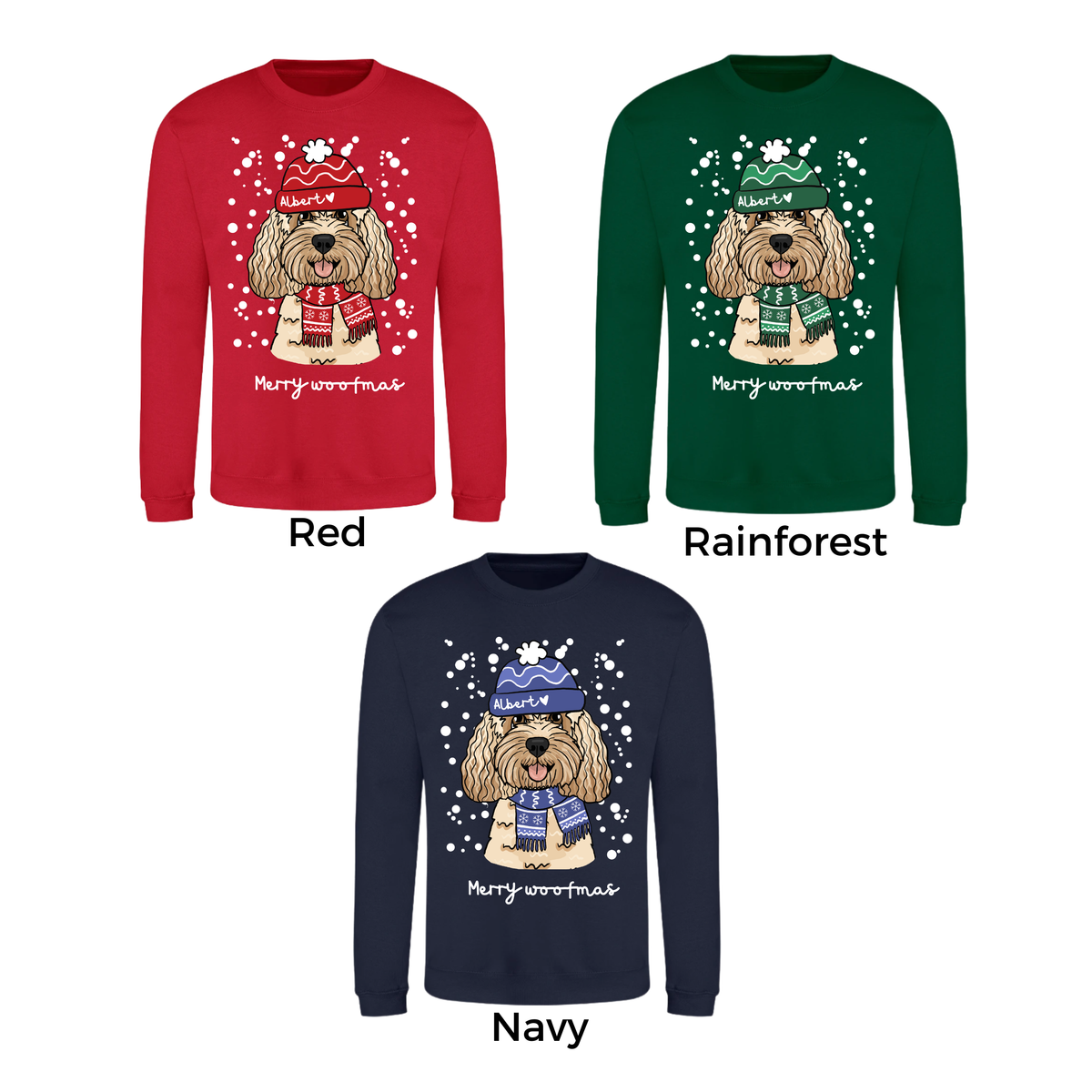 Personalised Kids Merry Woofmas Christmas Jumper