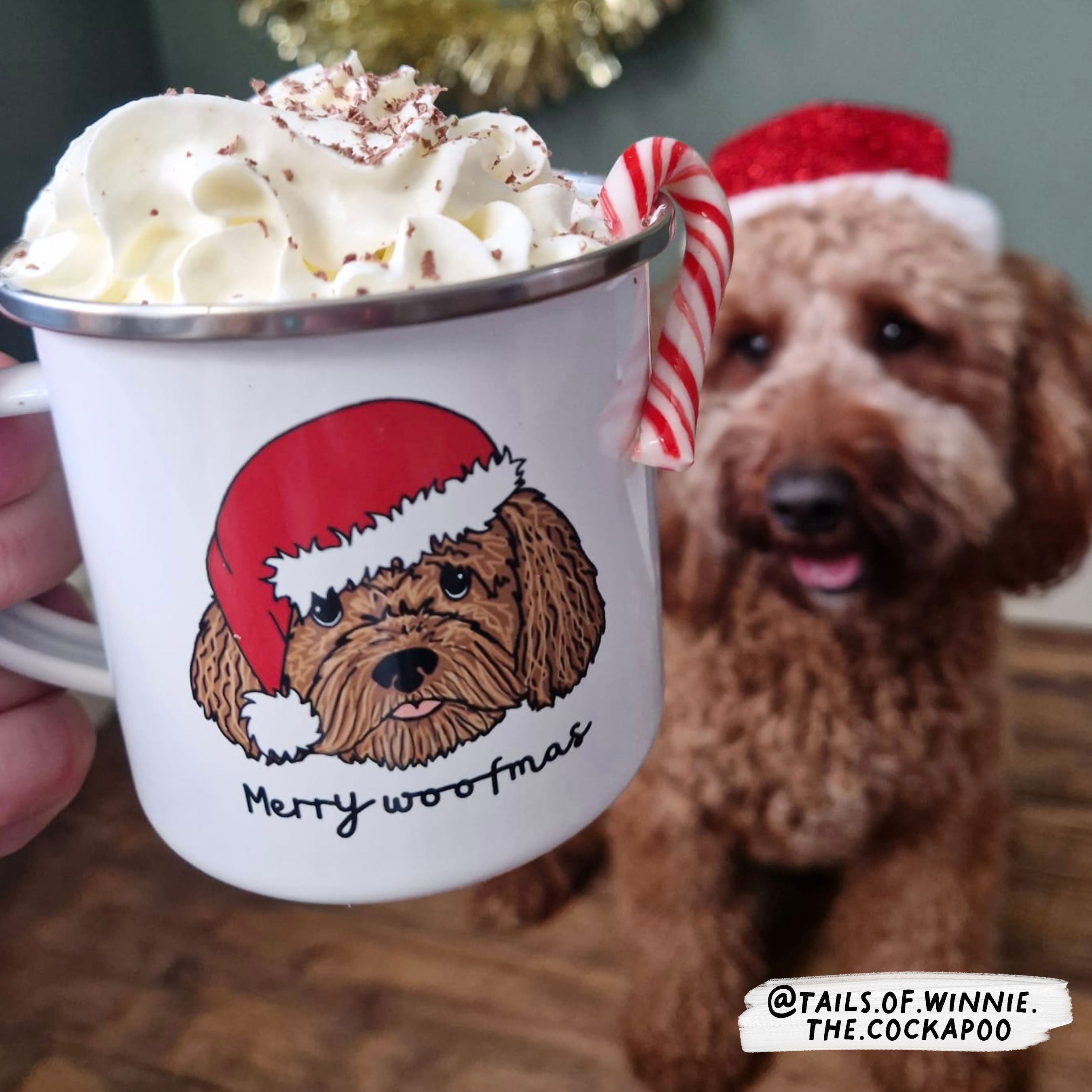 Merry Woofmas Enamel Mug