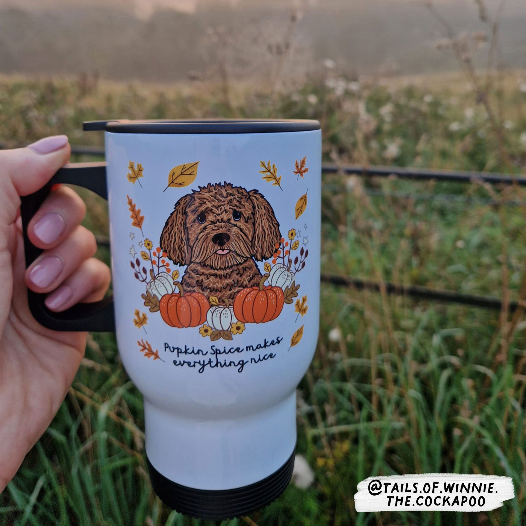Personalised Pupkin Patch Travel Mug