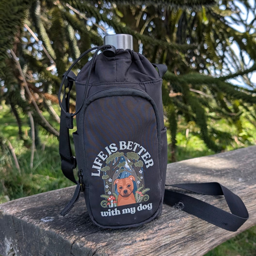 Personalised Life is Better Dog Water Bottle Bag