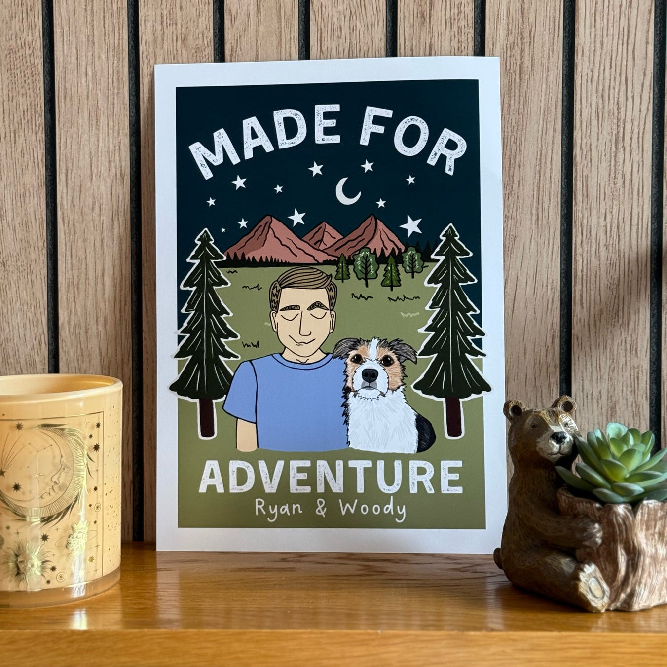 Personalised Dadventure Dog Dad Print