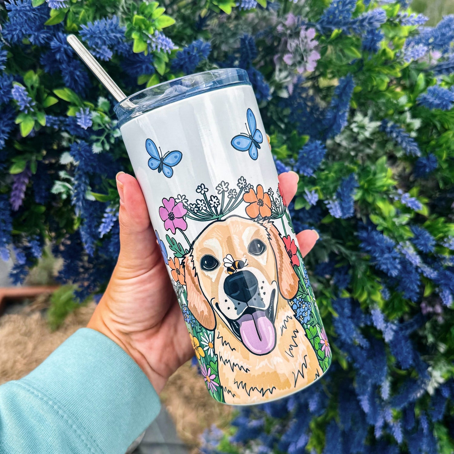 Wildflower Life is Better with your Dog Tumbler