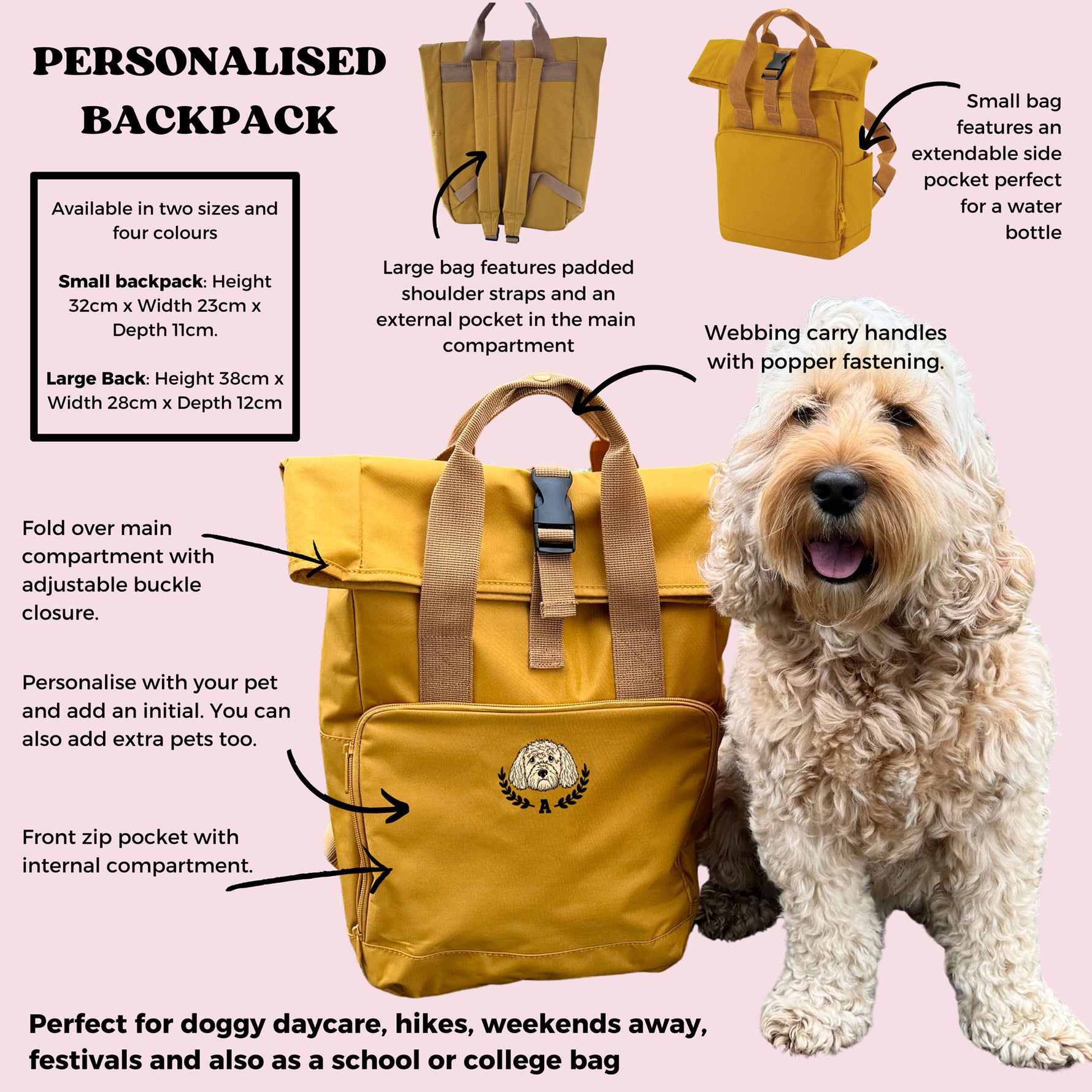 Personalised Dog Backpack – Syd&Co