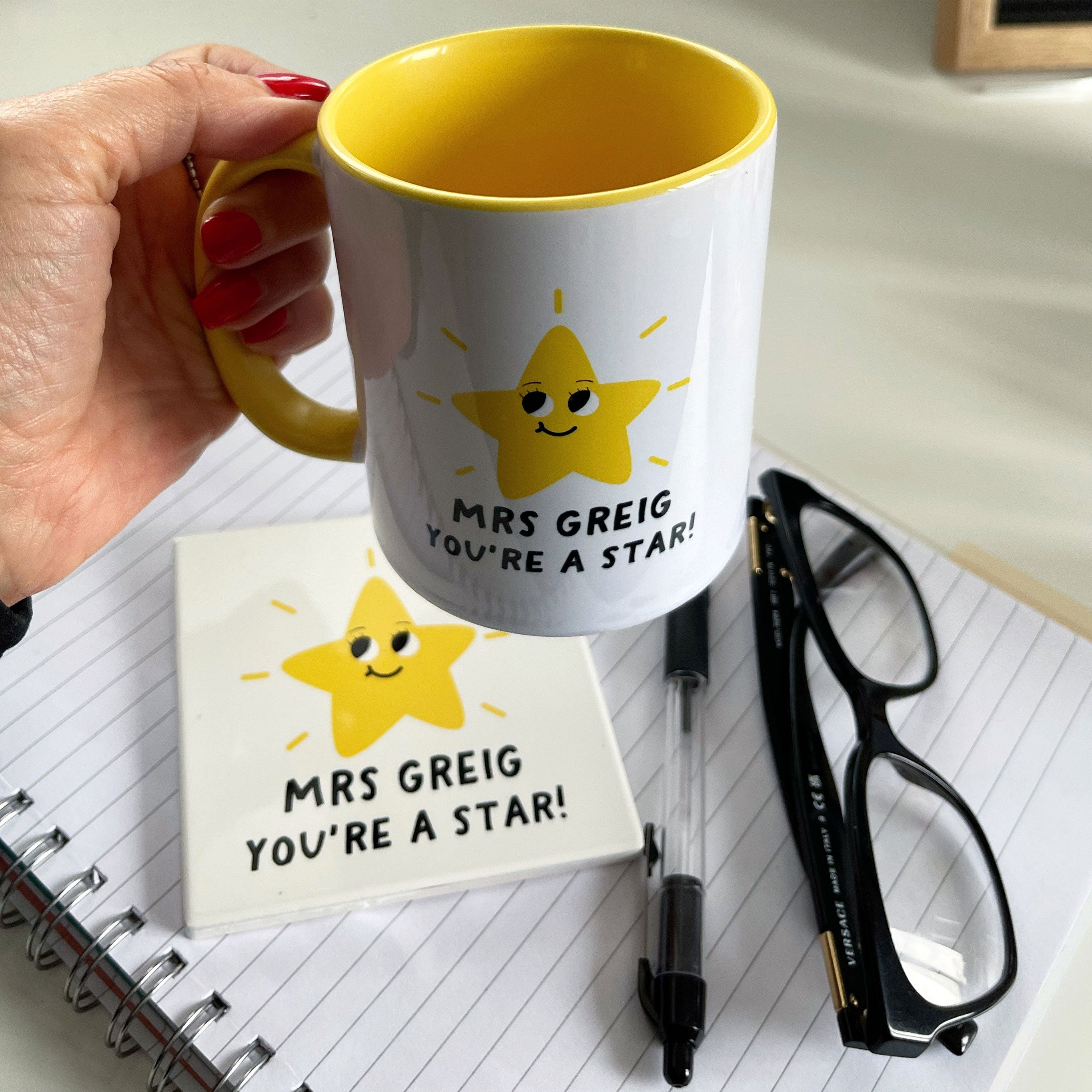 Personalised You're A Star Teacher Coaster