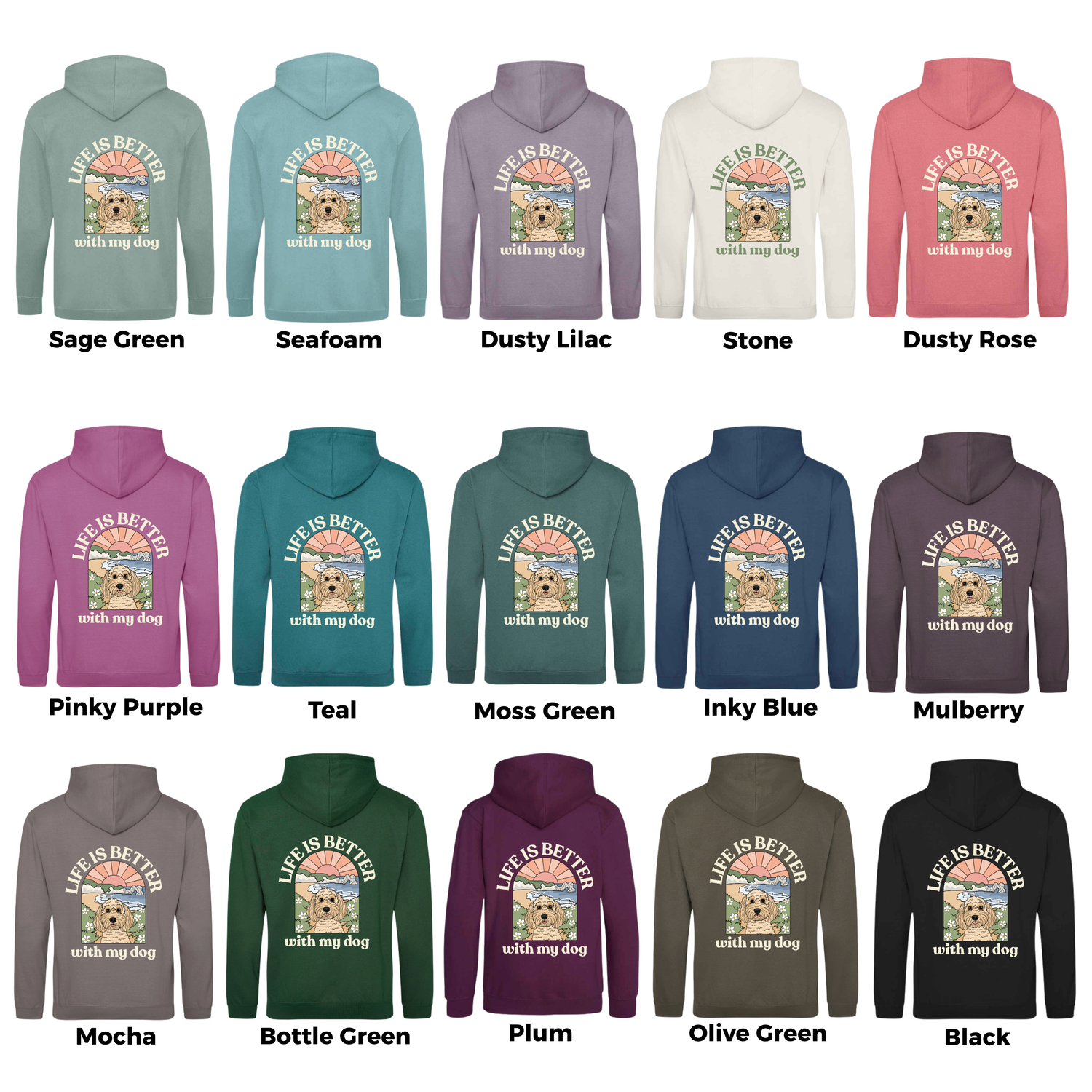 Beachy Life is Better With Your Dog Personalised Hoody