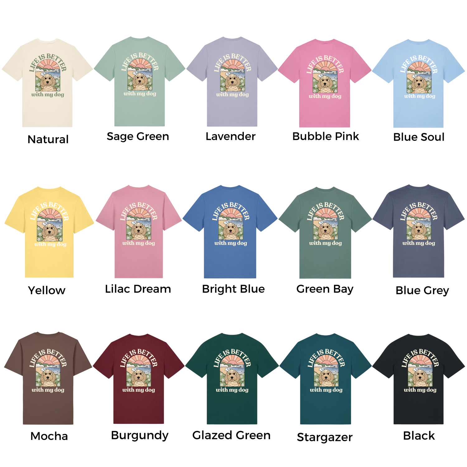 Beachy Life is Better with your dog Personalised T shirt