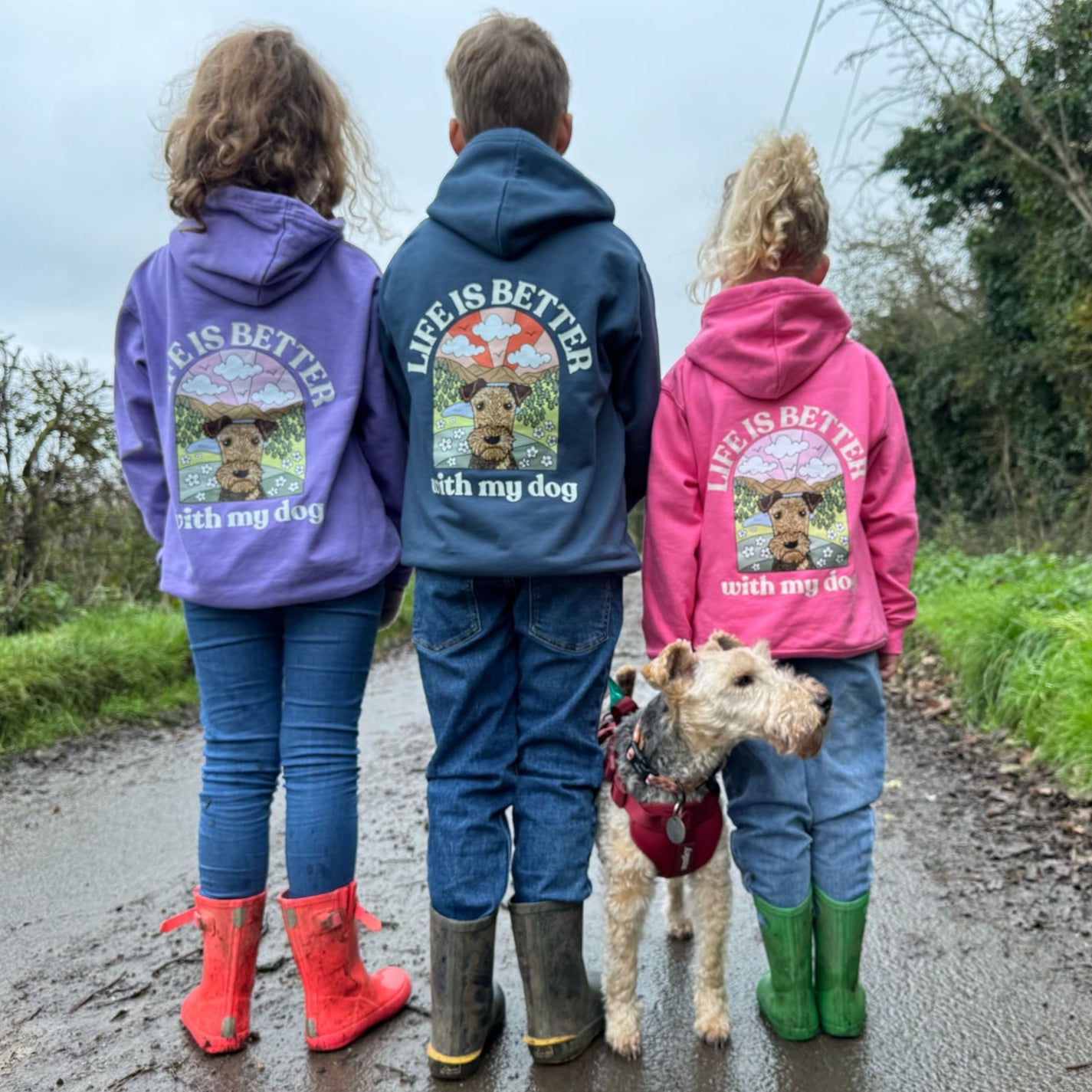 Personalised Kids Life is Better with your dog Hoody