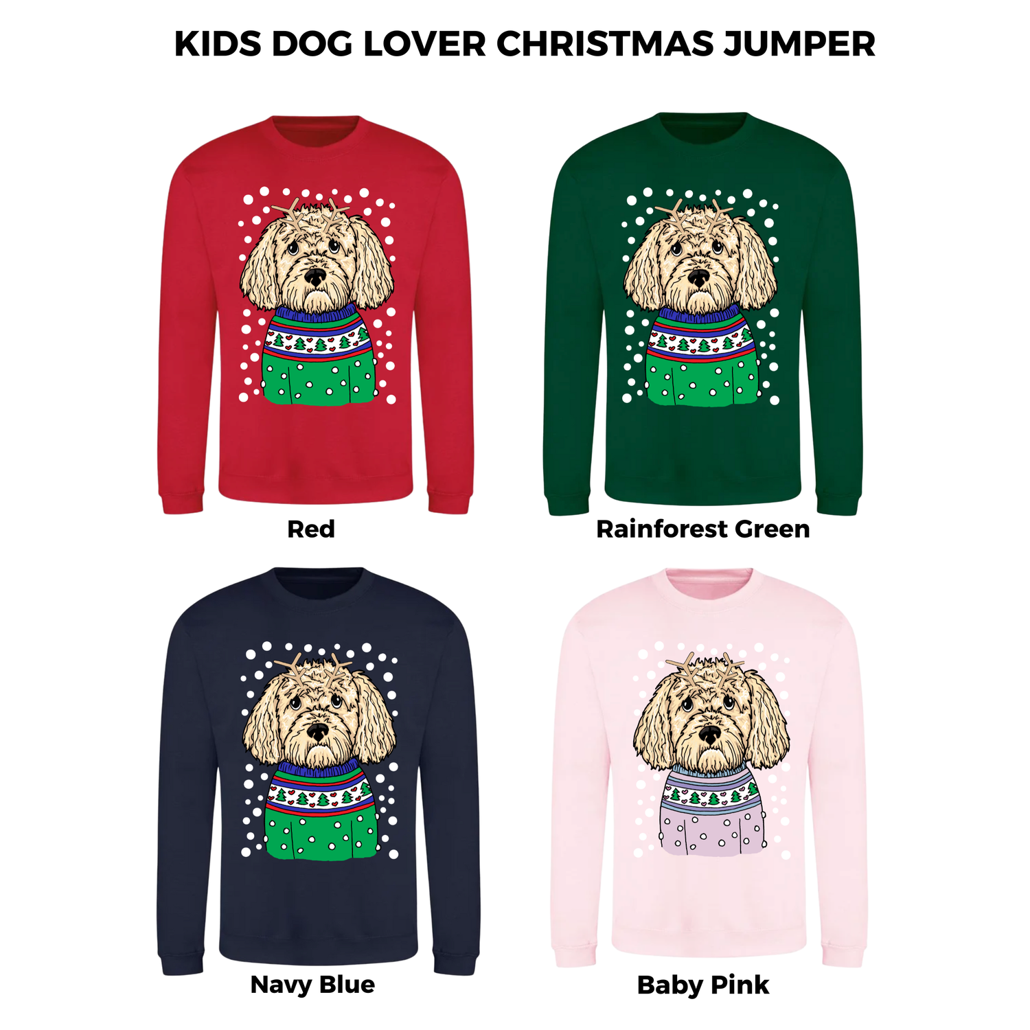 Personalised Kids Pet Christmas Jumper