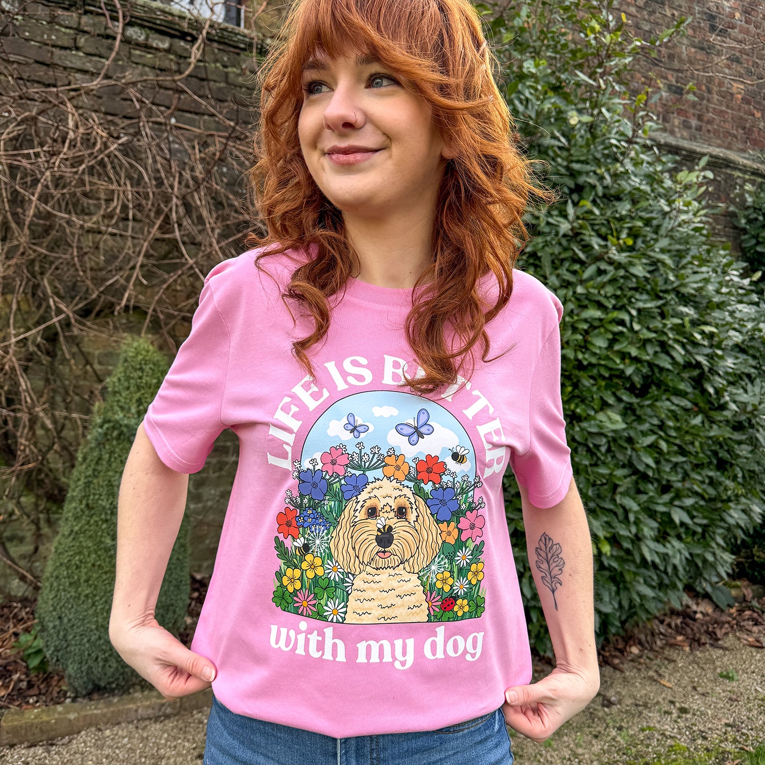 Personalised Life Is Better Front Print T shirt