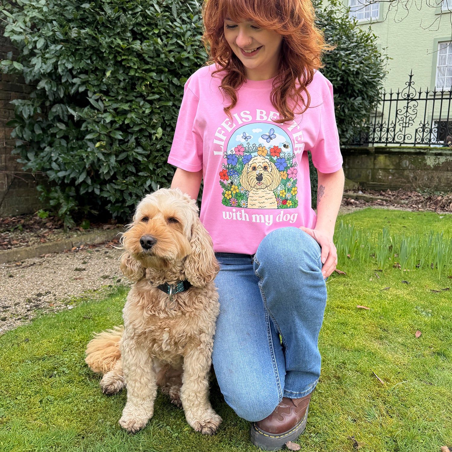 Personalised Life Is Better Front Print T shirt