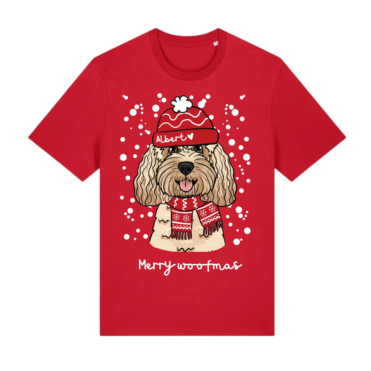 Personalised Kids Merry Woofmas Christmas T-Shirt
