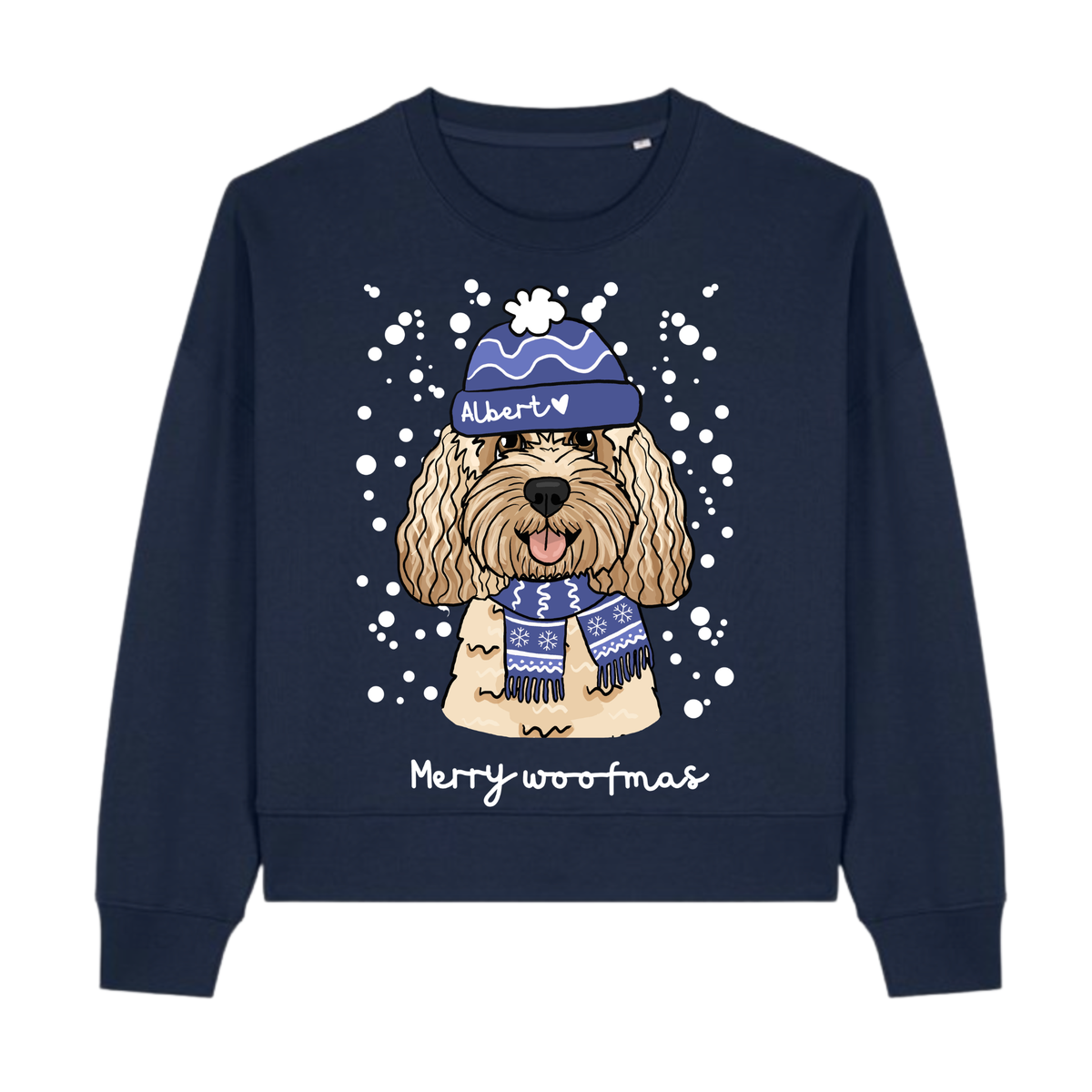 Personalised Merry Woofmas Boxy Christmas Jumper