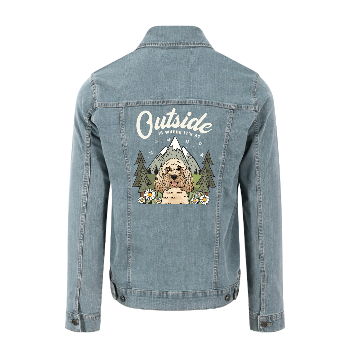 Outside is Where it's At  Personalised Denim Jacket | Syd&Co