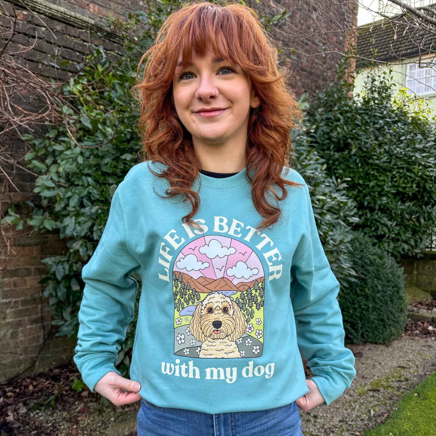 Personalised Lakes Life is Better Front Print Sweatshirt