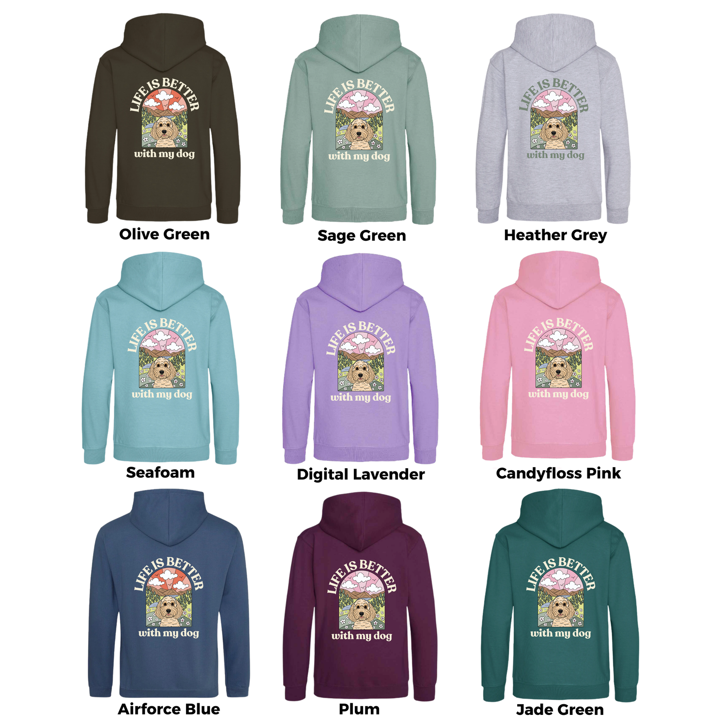 Personalised Kids Life is Better with your dog Hoody