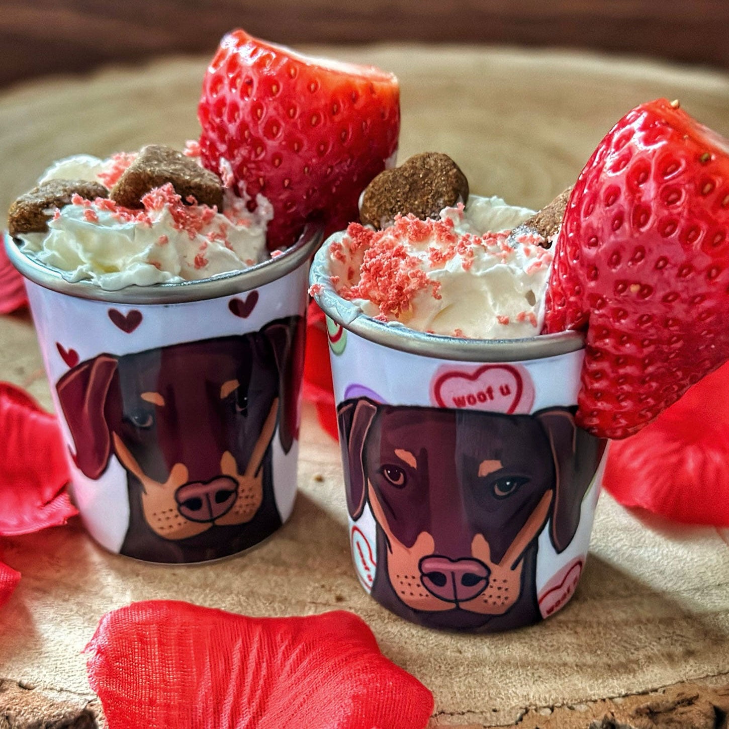 Personalised Sweet Heart 'Woof You' You Pup Cup