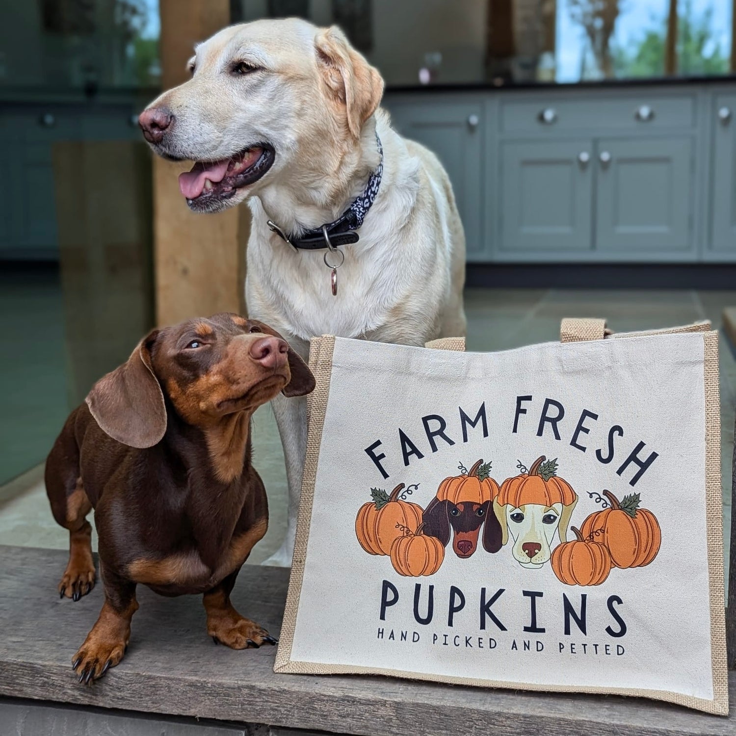 Personalised Farm Fresh Jute Tote Bag