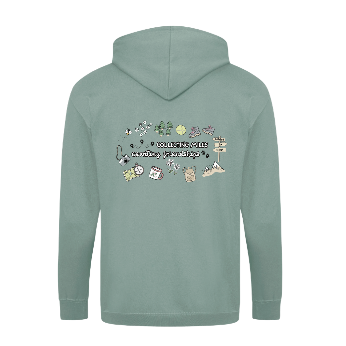 Personalised North West Walkies Zip-up Hoodie