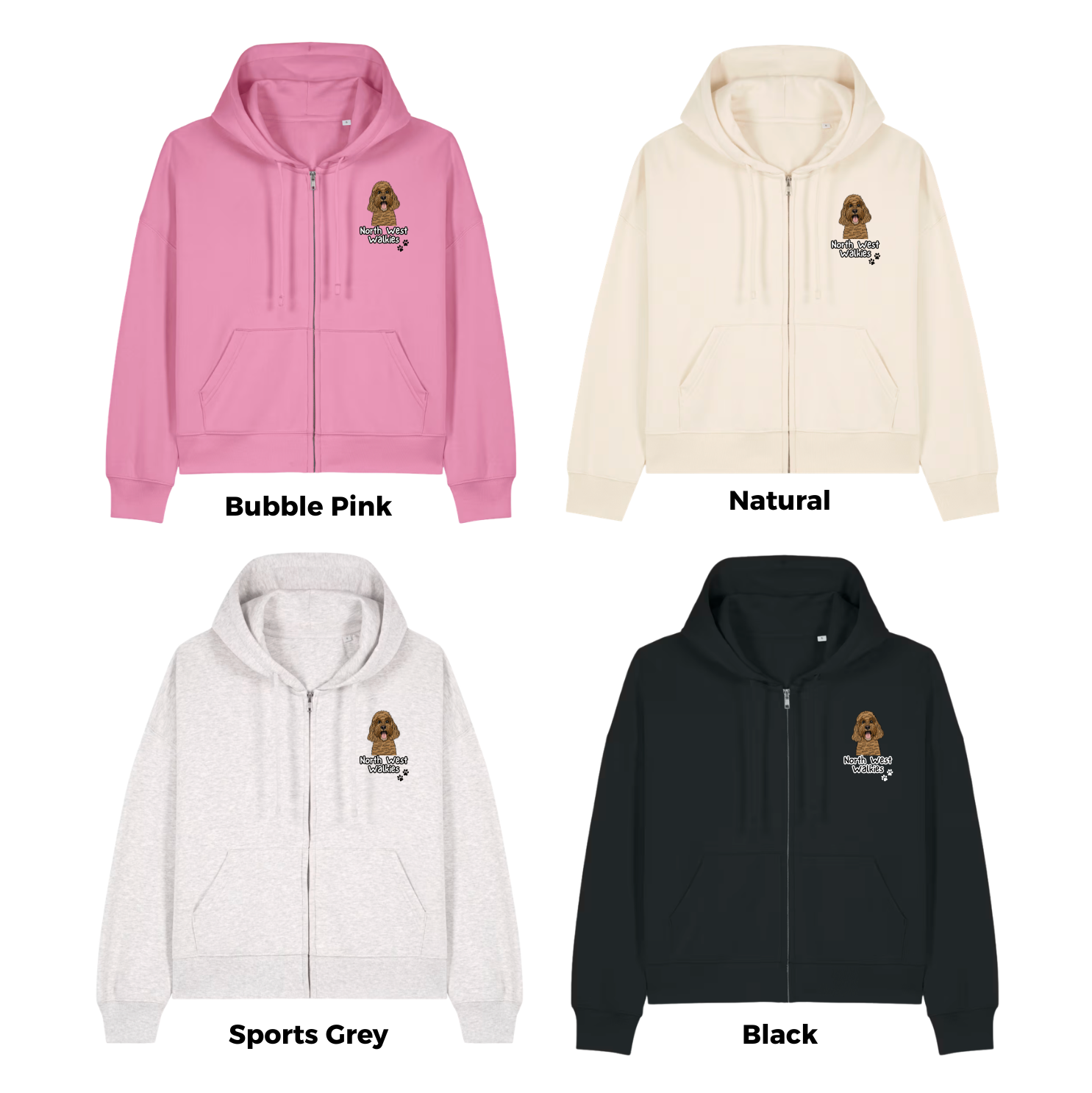 Personalised North West Walkies Boxy Zippy