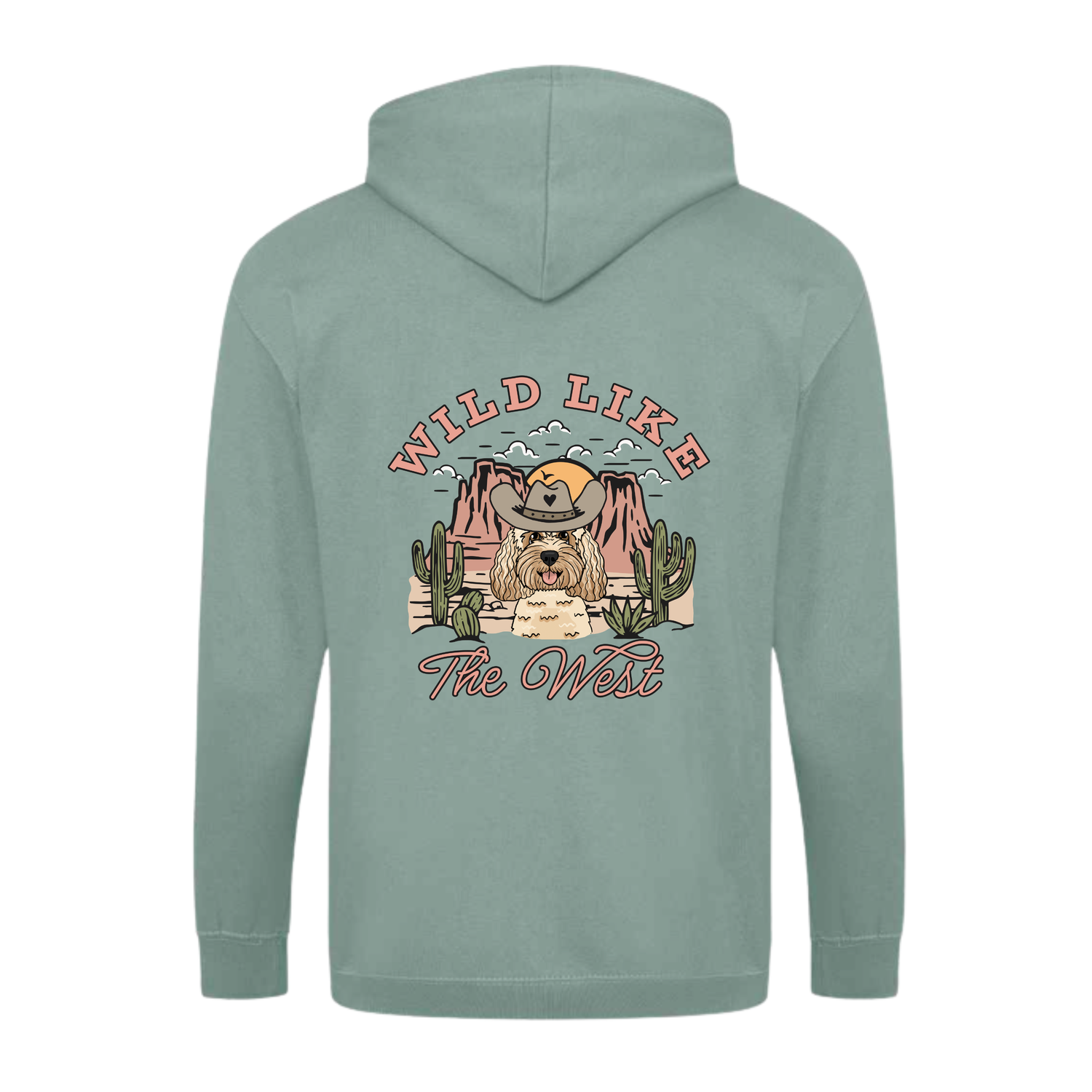 Wild Like the West Personalised Zip Up Hoodie