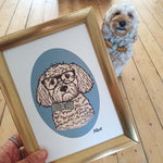 Personalised Pet Cameo Print