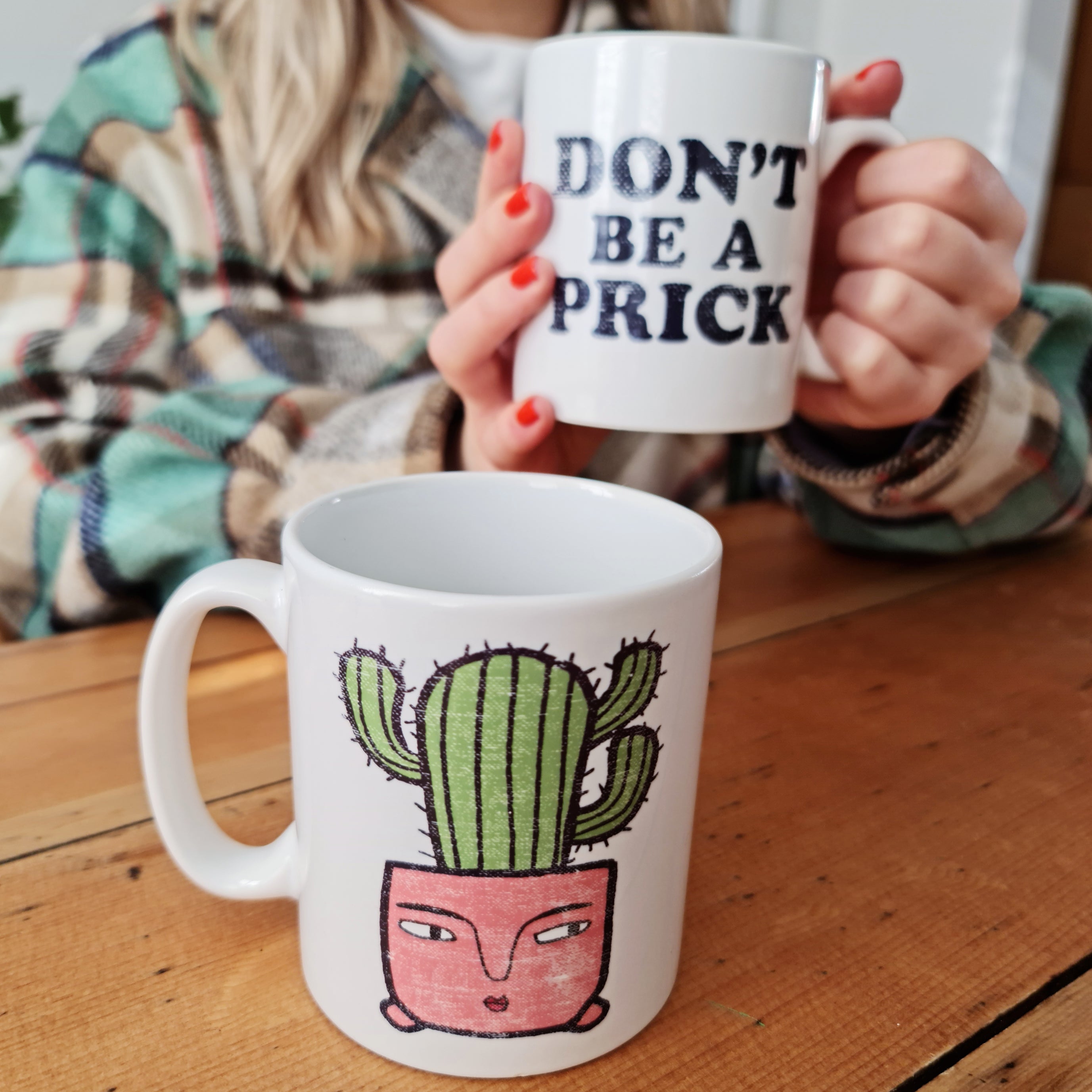 Don't be a Prick Plant Illustration Mug