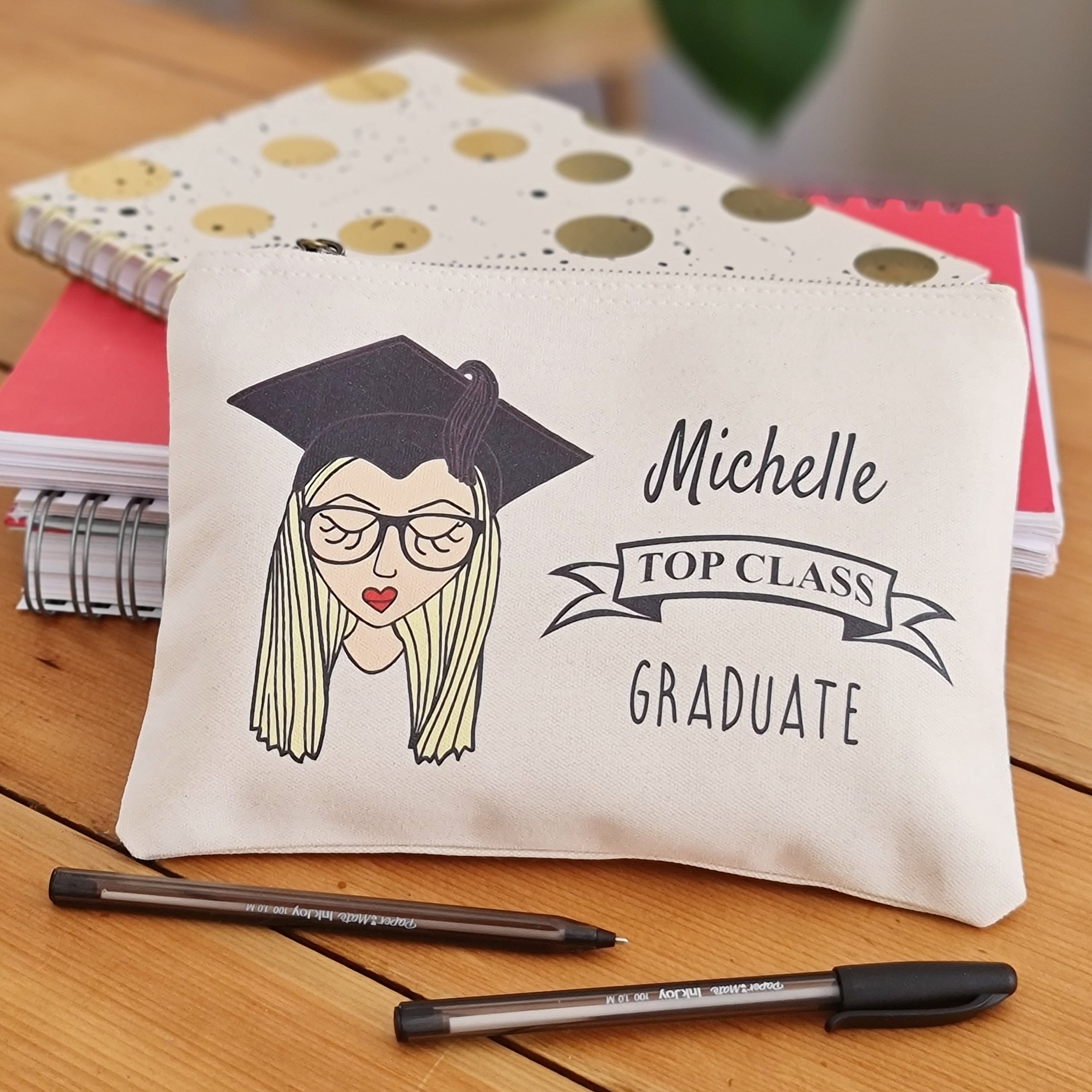 Personalised Top Class Graduation Gift Pencil Case