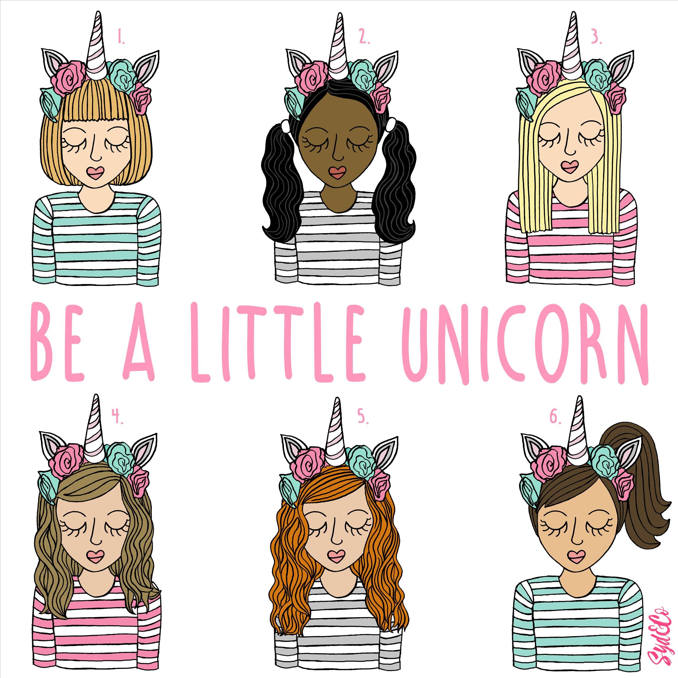 Personalised Be A Little Unicorn Children's Print