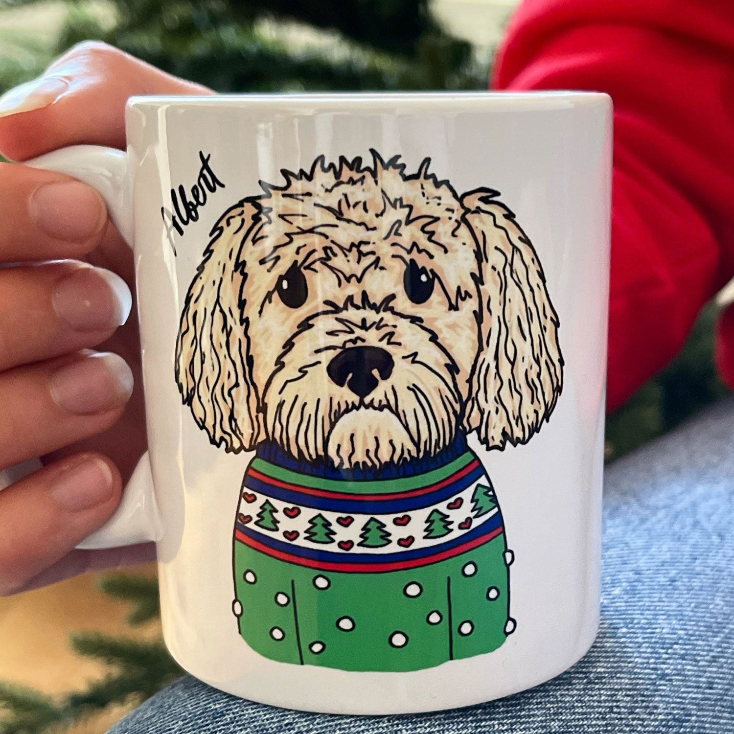 Personalised Dog Lover Christmas Mug