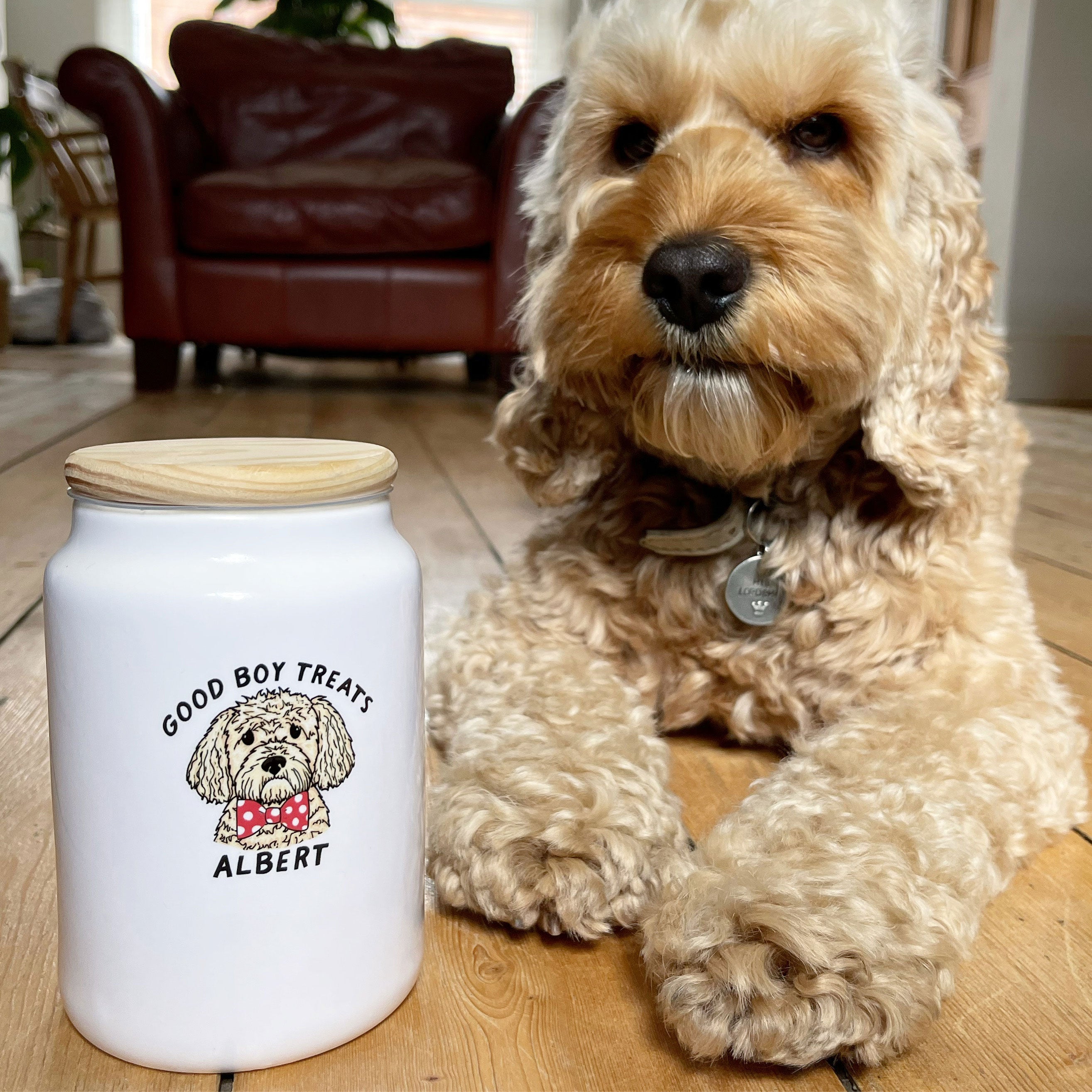 Personalised Good Dog Treat Jar