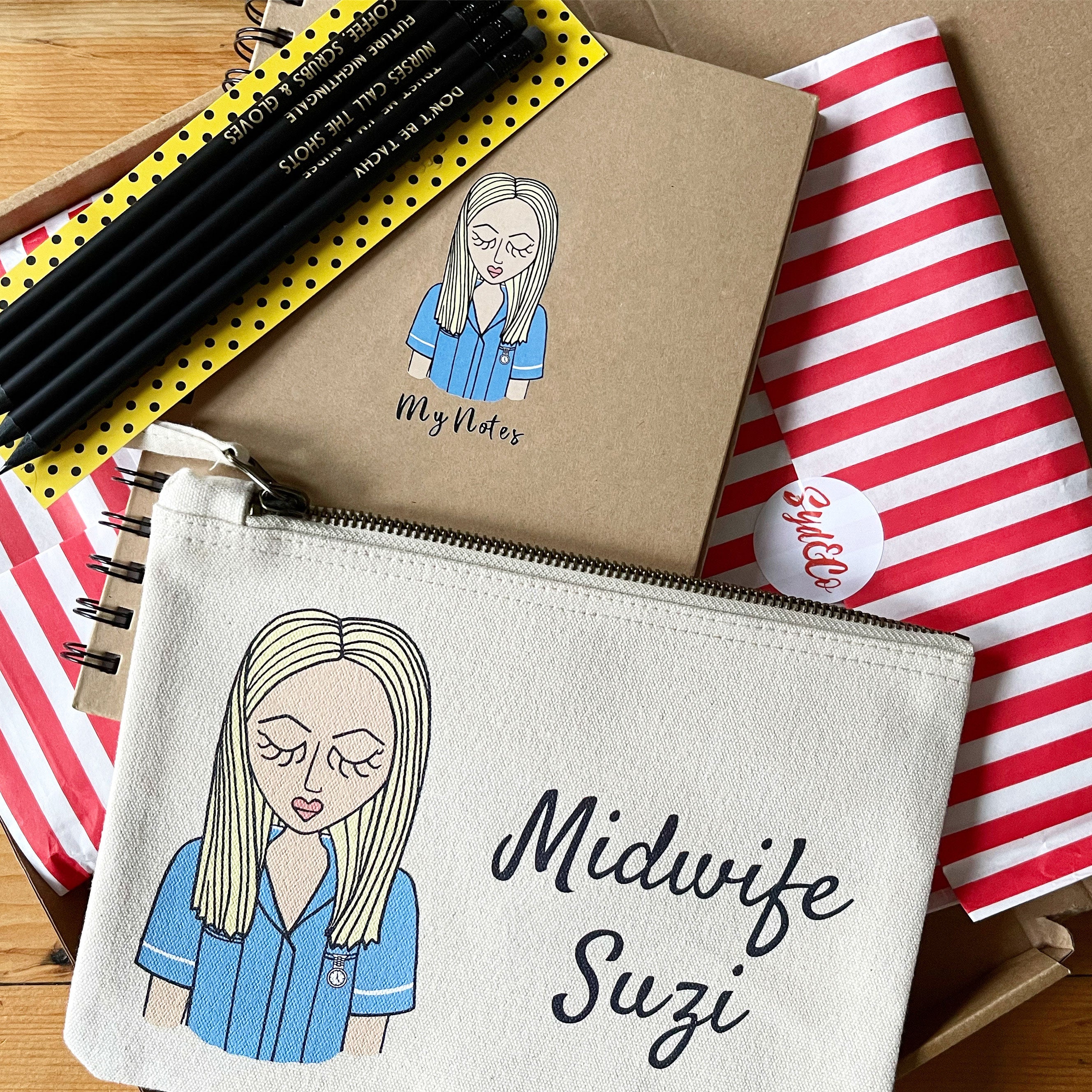Personalised Nurse, Doctor And Midwife Stationery Gift Set