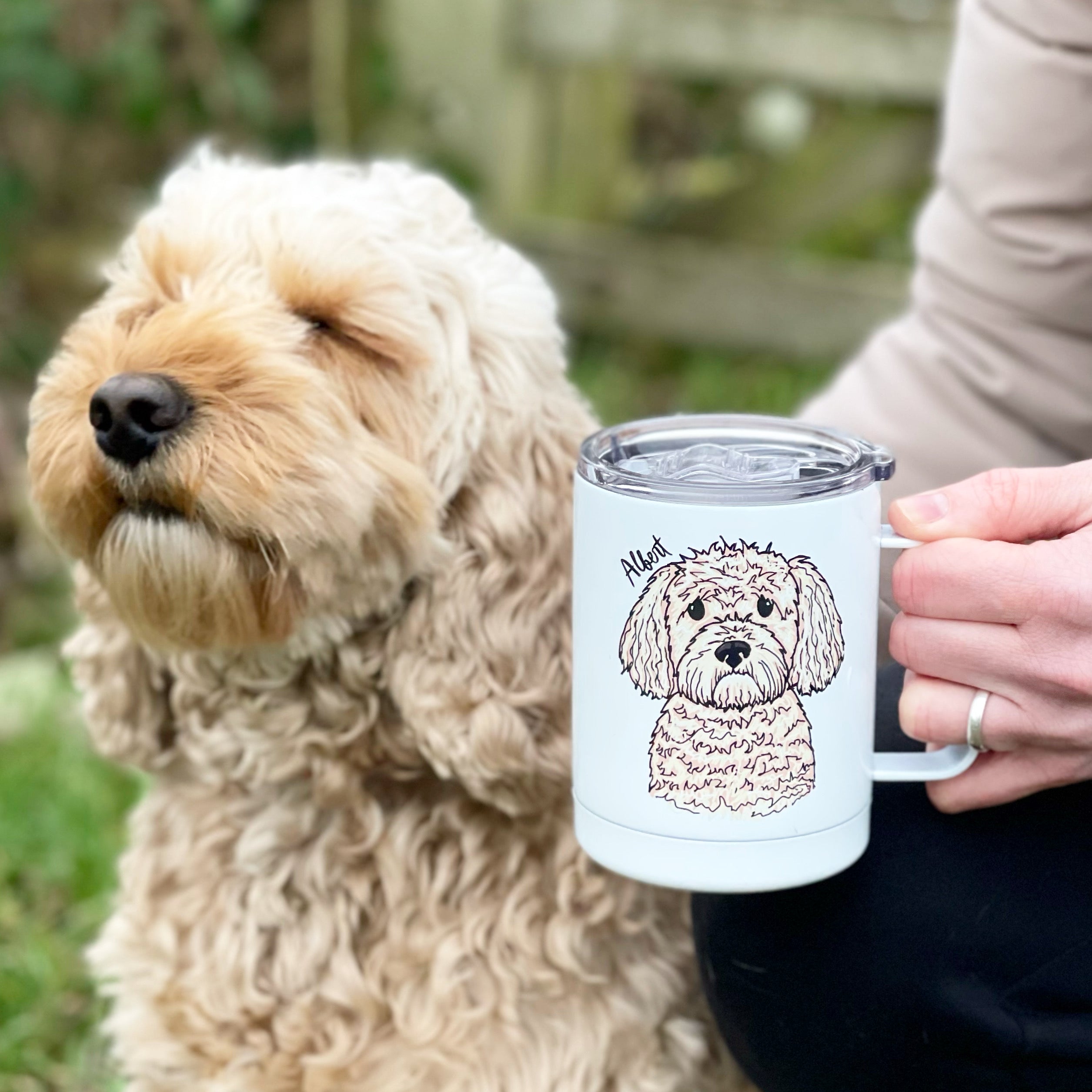 Personalised Pet Portrait Insulated Travel Mug