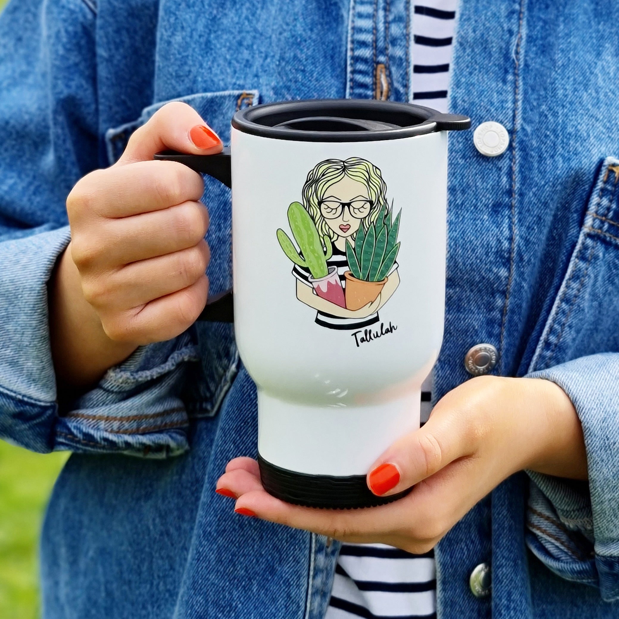 Personalised Plant Lady Travel Mug