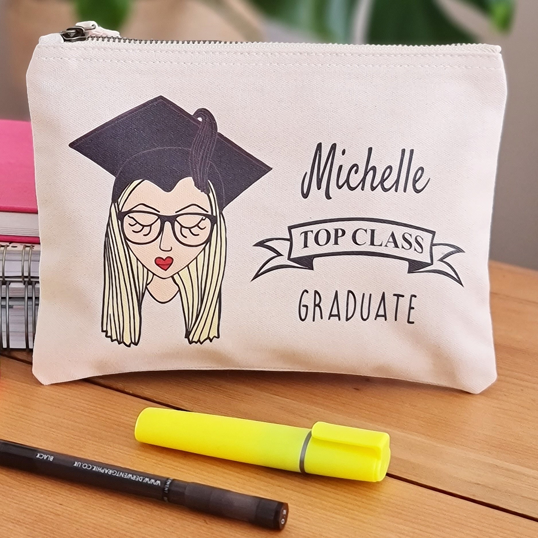 Personalised Top Class Graduation Gift Pencil Case