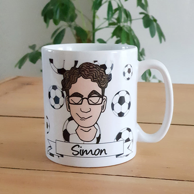 Personalised 'He Loves Football ' Mug