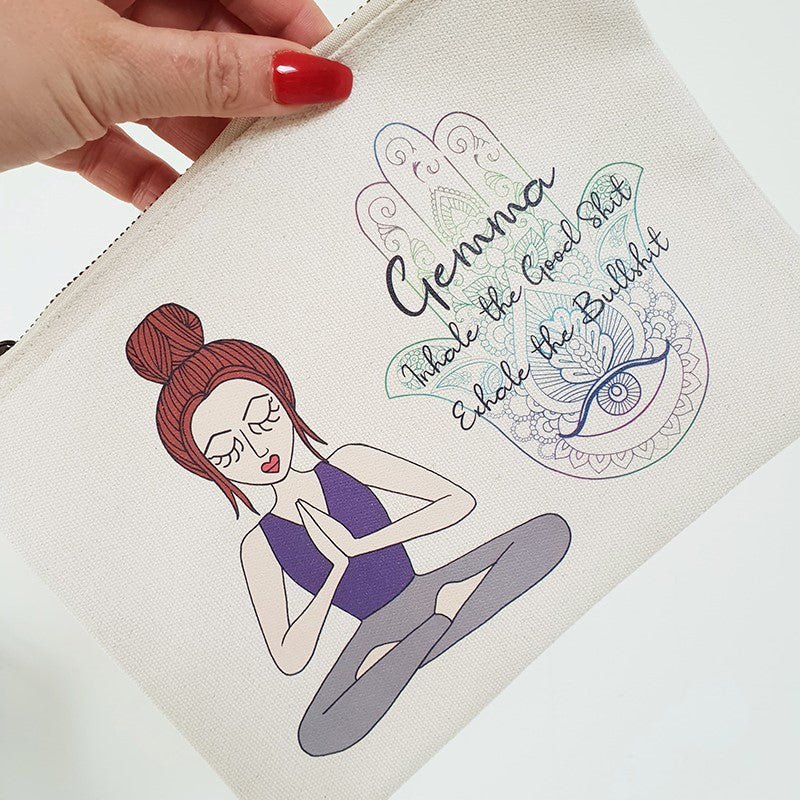 Personalised 'Yoga Girl' Makeup Bag