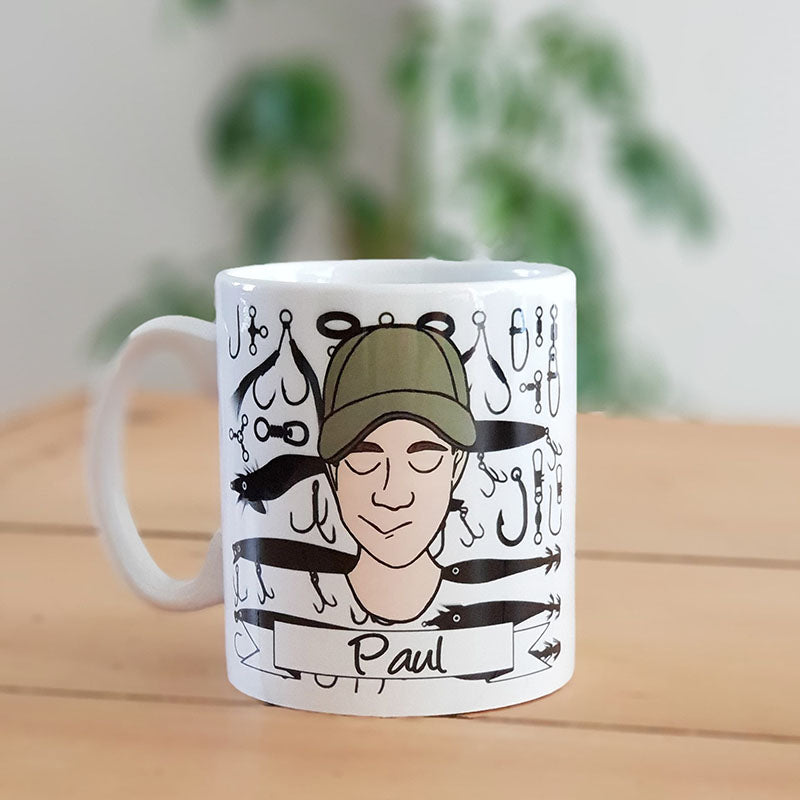 Personalised 'He Loves Fishing' Mug