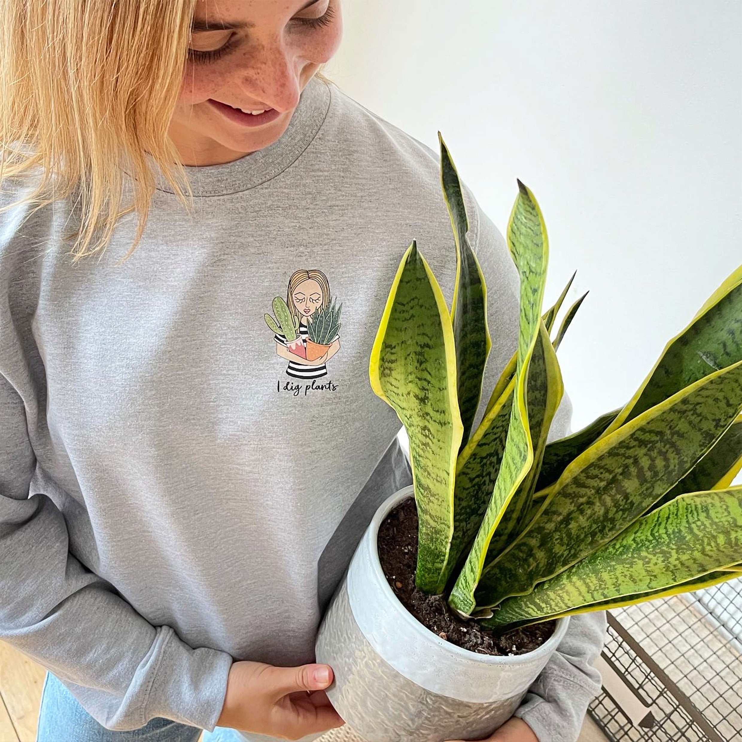 Personalised Plant Lady Motif Sweatshirt