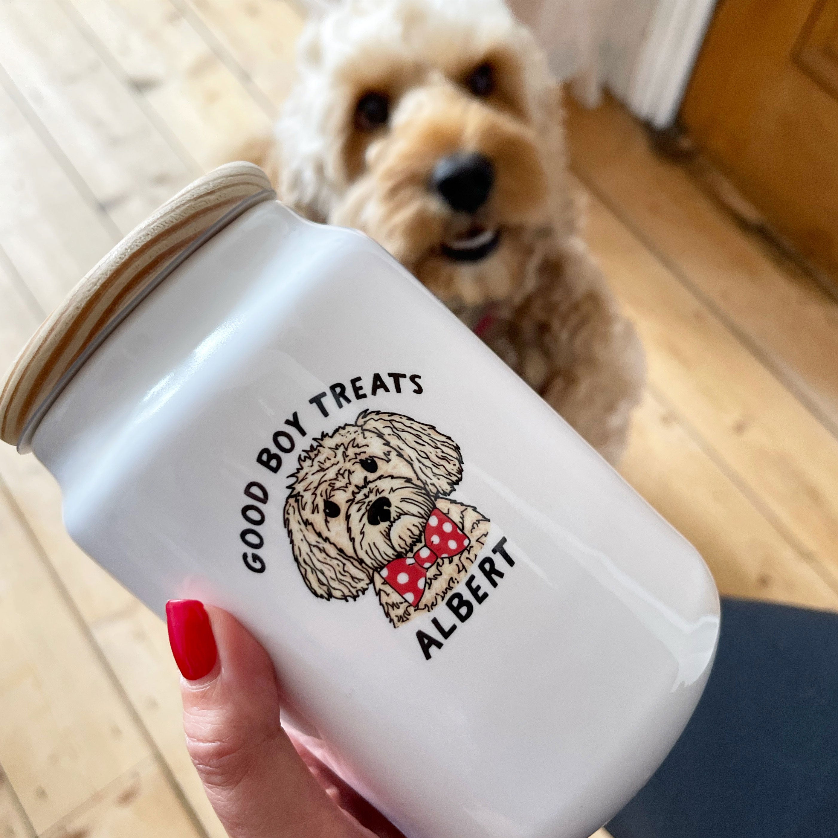 Personalised Good Dog Treat Jar